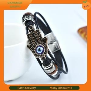 ❣️❣️❣️ Fashion Palm Ds Eye Genuine Leather Bracelets For Women Men Jewelry Accessories Gift