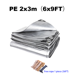 PE Waterproof Tarpaulin 2x3m 3x4m 3x5m Thickened Waterproof canvas Rain Cover Multipurpose Tarpaulin  for Outdoor Camping Temporary Shelters Boat Covers Car Protection and Garden Storage