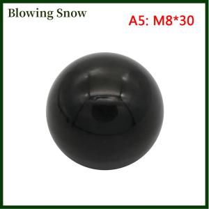 Blowing Black plastic M4 M5 M6 M8 M10 M12 thread ball shaped head clamping nuts knob