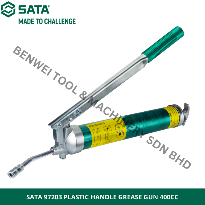 SATA 97203 PLASTIC HANDLE GREASE GUN 400CC / MANUAL GREASE PUMP / HAND