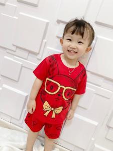 Setelan Anak Perempuan / Baju Setelan Anak Cewek / Baju Setelan Cewek / Motif Kelinci Pita / Baju Anak Perempuan