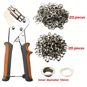 Grommet Tool Kit Heavy Duty Grommet Kit Grommets Pucher with Hole Punch and Eyelets Eyelet Pliers Kit for Tarp Fabric Banner Canvas Leather
