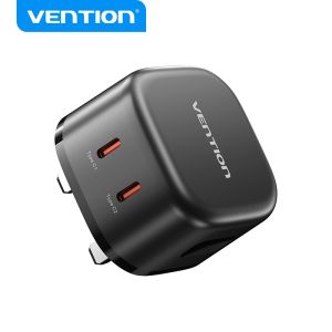 【SG】Vention 45W 65W GaN Fast Charger UK Plug 3 Ports Turbo Charging  Type C Charging Power Adapter QC4.0 3.0 PD 3.0 Cable