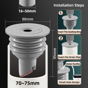 Silicone Drain Pipe Sealing Plug Sewer Deodorant Seal Cover Kitchen Washing Machine Dishwasher Drainage Basin Floor Drain Connector
