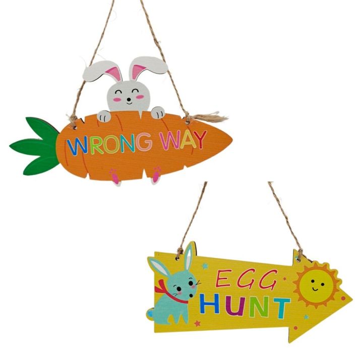UNLING Tags Easter Rabbit Hanging Ornaments Home Decor Craft Supplies ...