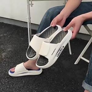 Womens casual non-slip outdoor fashion slippers for dormitory and home use soft-soled couples slide sandals for men