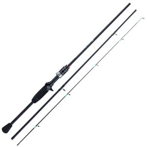 Joran Pancing Portabel 3 Bagian 1.8M Lemparan Berputar Bass Kosong Perjalanan Luar Ruangan Panfish