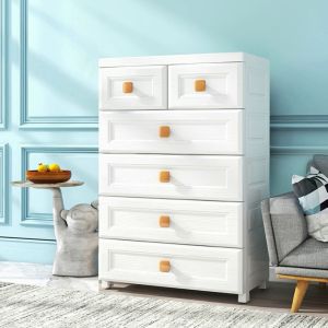 5 Layer Bedroom Clothing Wardrobe Drawer Plastic Storage Rack Cabinet Drawer