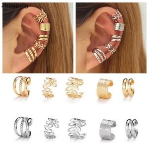 【ZP】 Flash Sale Cute 5Pcs Set Of Simple Personality Ear Cuff Alloy Jewelry Classic Ear Accessories For Women Daily Party Wear