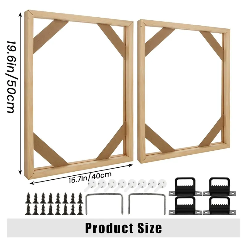  Cyauatt 2 Set 16x20Canvas Wood Stretcher Bars, DIY