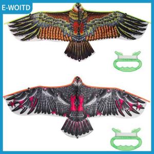 【E-WOITD】 1.1m Eagle Kite With 30 Meter Kite Line Children Flying Bird Kites Outdoor Toys