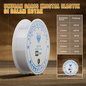 Bingolife Tali Kalung Transparan Bening Gelang 0.4mm Benang Buatan Tangan Jepang 1.0mm Elastic Transparent Nylon Thread