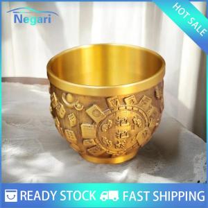 NG Motor✨ COD ✨ Car ชามฟู่ทองเหลืองสำหรับตกแต่งโต๊ะนำโชคถ้วยดื่มทองเหลืองแกะสลักด้วยมือของขวัญชิ้นโลหะ