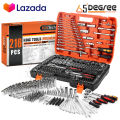 InnTech King Tools เครื่องมือช่าง ประแจ ชุดบล็อก 216 ชิ้น (ชุดใหญ่) ขนาด 1/4 นิ้ว 3/8 นิ้ว 1/2 นิ้ว ชุดเครื่องมือ ชุดประแจ ลูกบล็อก บล็อก ไขควง KING TOOLS SERIES ผลิตจากเหล็ก CR-V แท้ รุ่น WKT-216PCS. 