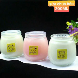 [Bộ 10 cái] Hũ thủy tinh làm sữa chua làm bánh plan- Hũ béo 200ml