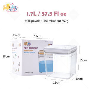Hntob 1700/2300ml Pop AirTight Milk Powder Storage Container Box Newborn Baby Snacks Sealing Case