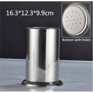 Stainless Steel Cutlery Drainer Rack Chopsticks Holder Spoon Fork Holder Chopstick Tube Storage Cage Kitchen Organizer