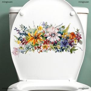 [COD] mingxuan Toilet Stickers Flower Stickers Bathroom Self-adhesive Painting Waterproof Stickers Toilet Cover Bathroom Walls Flower Stickers