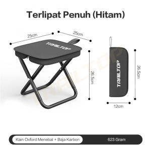 TrailTop Kursi Lipat Penuh Upgrade Kursi Lipat Kecil Dan Portable Bangku Lipat Beban 120kg