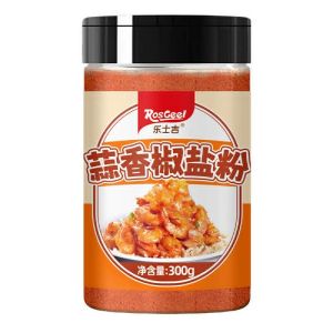 乐士吉蒜香椒盐粉 椒盐皮皮虾排骨烧烤调料 家用调料撒料蘸料炒料 300G ROSGEEL GARLIC PEPPER SALT BBQ/PORK RIBS/SHRIMP SEASONING CONDIMENTS 300G