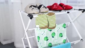 Foldable Drying Rack Metal Clothes Drying Rack for Clothe Towel Collapsible Laundry Rack Indoor Outdoor Laundry Room