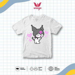 My In Baju Kaos Distro Anak Perempuan Tangan Pendek 1-13 Tahun Tangan Pendek Motif Kuromi Love K103