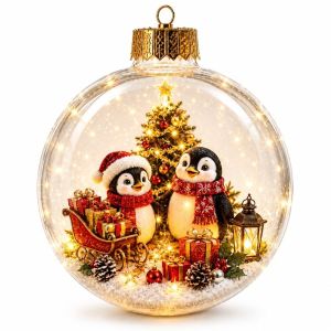 FLYING có đèn trang trí Giáng sinh Chất liệu acrylic. Thiết kế trong suốt. dây chuyền hình cây thông Noel Cổ điển Kích thước 10CM Đồ trang trí Giáng sinh treo. Cây thông Noel