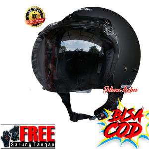 HELM RETRO / HELM BOGO CLASSIC JM RED MAROON DOFF TERBARU