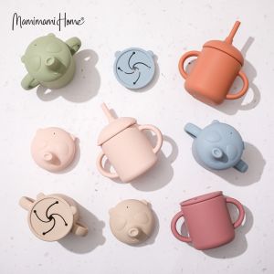 Mamimami Home Baby Straw Cup 1pc 150ml Cute Panda Food Grade Silicone Multi-purpose Bottle Cup Toddler Training Cups