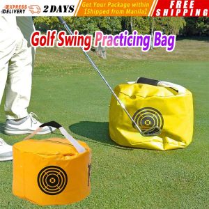 【Golf Swing Practicing Bag】Golf Swing Training Bag Golf Power Impact Swing Aid Practice Smash Hit Strike Bag Multifunctional Golf Exercise Equipment Pack Golf-Impact-Swing-Bag