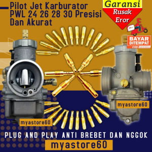 Pilot Jet Pilotjet PJ Spuyer Karbu Karburator Carburator PWL 24 26 28 30 Ukuran Size 20 22 25 28 30 32 35 38 40 42 45 48 50 52 55 58 60 Anti Brebet Nggok