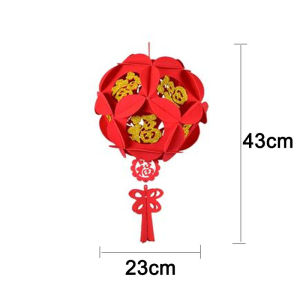 New Year 3D Red Lanterns with Tassel Pendant Creative Hollow Ornaments Chinese Style Home Decor