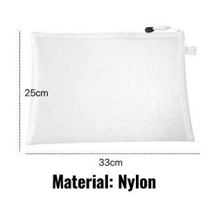 A4 PVC Zipper File Bag Waterproof Mesh Document Organizer Storage Pouch Multi Size Stationery Folder for Office School