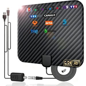 Carbon Fiber HDTV Thin Film High-Definition Digital Television Antenna DVB-T2 Terrestrial Wave Digital Receiving Antenna