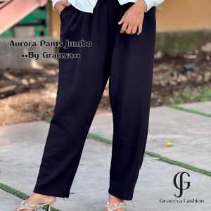 Aurora Pants Jumbo (Bb 55-120kg) Baggy Pants Super Jumbo Japan Knitte Celana Pensil Wanita Panjang / Celana Casual / Celana Kerja