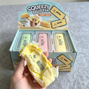 FANNYJOYC Sound Crispy Butter Stick Squishy Sensory Fidget Wax Coating Butter Bar Toy Creative Finger Relax Crunchy Butter Stick Adult Kids
