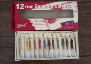 Cat Air Gouache 12 Fine Colour Untuk Melukis