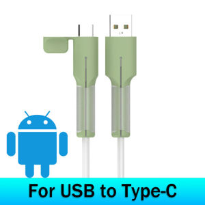 Androd Type-C to Type C/Soft Silicone Charger Protector/Cable Protector Data Line Cord Protector/Cover Charger Cable Protector