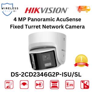 Hikvision DS-2CD2346G2P-ISU/SL 4 MP Panoramic AcuSense Fixed Turret Network Camera
