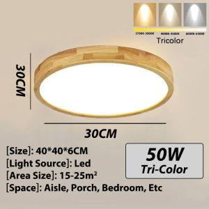 LED Tri Color Ceiling Light Square Modern Dimmable Simple Chandelier for Corridor Bedroom Balcony Living Room Hallway Corridor Center Lamp