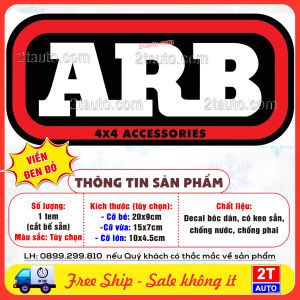 01 Tem ARB Decal Sticker ARB 4x4 AccessoriesTem Chữ ARB dán trang trí xe máy ô tô nhiều mẫu mã chống nướcdễ lau chùi