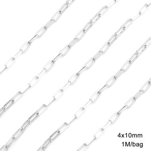 1M/Bag Stainless Steel Jewelry Chain Cuban Link Chain Basic Punk Chain for Necklace Bracelet DIY Jewelry Making