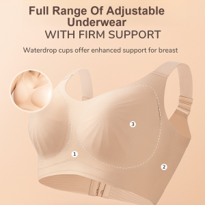 Adjustable Fullcup Bra Ice Silk Seamless Bra Plus Slight Push Up Anti-Sag Underwear Plus Size M-4XL