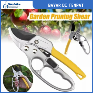 Ratcher Pruning Shears Scissors Gunting Taman Dahan Ranting Taman Bonsai Pruning Shears Sk5 Bunga Peralatan Berkebun / Alat Potong Dahan Garden Scissors- KUNING