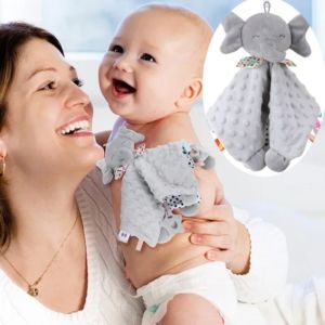 JEWELS1 ผ้านวม ผ้าขนหนูปลอบประโลมความปลอดภัยสำหรับเด็ก ของเล่นกอด ยางกัดซิลิโคน ผ้าเช็ดน้ำลายสำหรับทารกแรกเกิด ผ้าเช็ดหน้า น่ารัก ผ้าขนหนูตุ๊กตาผ่อนคลาย ทารก