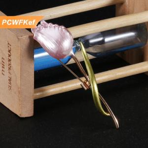 【PCWFKef】 BAREN ใหม่เข็มกลัดดอกทิวลิปสำหรับผู้หญิงดอกไม้แต่งงานสำนักงานปาร์ตี้เข็มกลัดของขวัญ