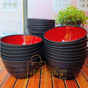 6Pcs Paket ramen series Grats sendok isi piring makan campur mangkuk sayur foodgrde plctik tahah panas