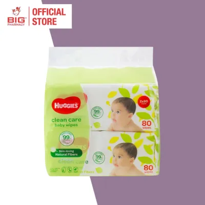 HUGGIES BABY WIPES CLEAN CARE 80SX2