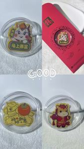 Pure gold 999 Zodiac Horse Chinese Style Personalized Metal Refrigerator Magnet Phone Sticker Cartoon Sticker Craft