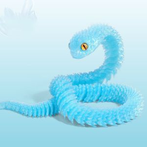 MMLUCK Thực tế Đồ chơi rắn in 3D Nhiều màu 30/45/60cm Đồ trang trí mô phỏng hình rắn Trang trí năm mới PLA Mô hình rắn mô phỏng Đồ trang trí để bàn